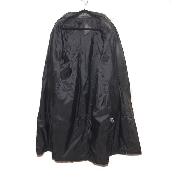 Vintage 80s JC Penney Long Leather Duster Trench Coat Size 18W - Picture 8 of 12